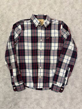Vintage Y2K Hollister Plaid Button-Down Shirt